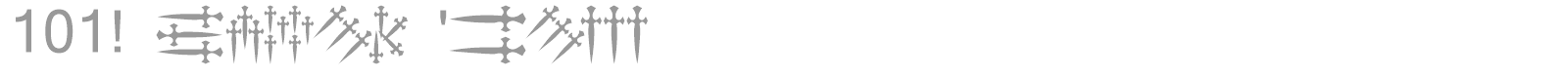 101! Dagger 'Bet font preview